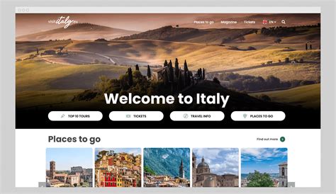 italy official tourism website.